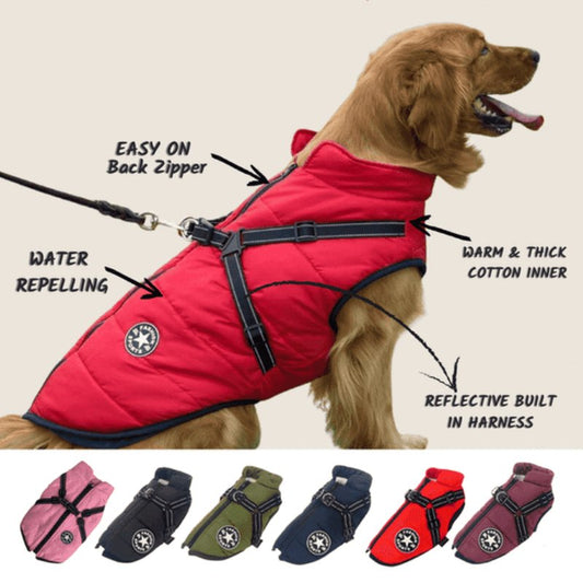 Wowpetsmart® - Waterproof Winter Dog Jacket with Built-in Harness
